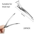 thumbnail image 2 of Hairdressing Clips Set of 24, 3.5 Inch Metal Duck Bill Clips with Holes, Hair Divider Clips Curl Clips for Women Girls, Salon Supplies, 2 of 5