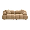 thumbnail image 3 of Calliope Cafe Au Lait Performance Velvet Modular Loveseat, 3 of 6