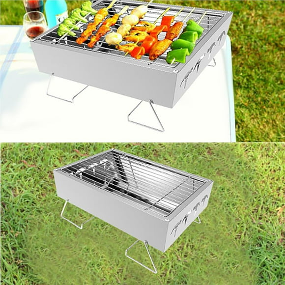 stanreset Multi-function Charcoal Grills Portable Stainless Steel Barbecue Grilling Machine Mini Grill for Home Garden