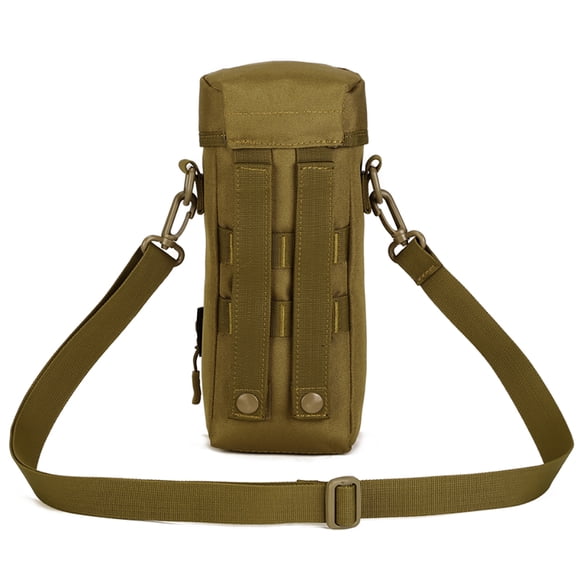 Greeniant Bolsa para botella de agua, para viajes, pesca, montañismo, hervidor de agua, soporte para bolsa, cordón para montar, paquete Escalada Marrón