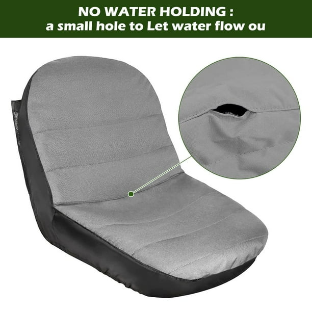Lawn Mower Seat Cover 600D Oxford Cloth Waterproof Tractor Seat Cover Comfortable Lawn Mower Seat Protector with Pocket for 12.5 14 Inch Height Seat Without Armrest Walmart