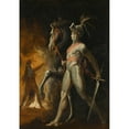 thumbnail image 2 of Henry Fuseli 11x14 Gold Ornate Wood Frame and Double Matted Museum Art Print Titled - The Meeting of Sir Huon of Bordeaux and Scherasmin in the Libanon Cave, from Wieland's Oberon, 2 of 4