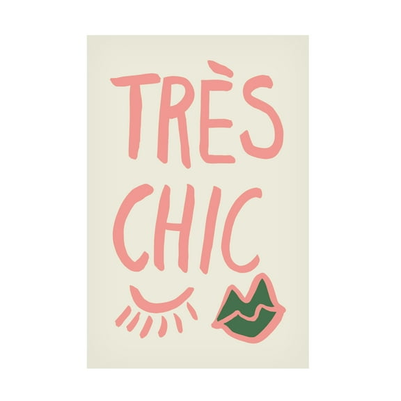 Canvas Wall Art - Pictufy Studio 'Tres Chic' Wall Art for Living Room, Bedroom, or Office Décor by Trademark Fine Art - 12 x 19 Inches
