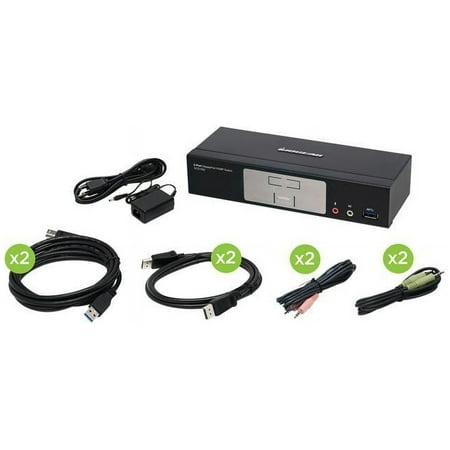 UPC: 0881317514431 | IOGEAR GCS1932 2-Port DisplayPort 1.2 KVMP Switch with USB 3.1 Gen1 Hub and Audio (TAA Compliant)