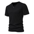 thumbnail image 4 of toraway Autumn Men's Short Sets Mens Linen Set Solid Color Short-Sleeved T-Shirt Large Size Casual Set  L, 4 of 6