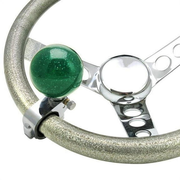 American Shifter Green Old Skool Series Adjustable Suicide Brody Knob Translucent With Metal Flake ASCBA08007