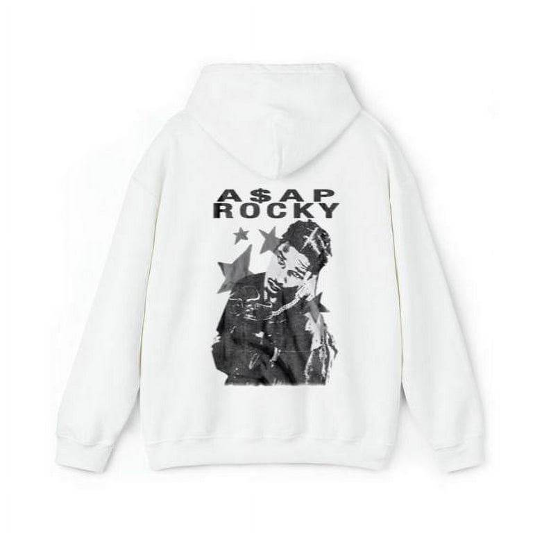 Asap rocky white hoodie hotsell
