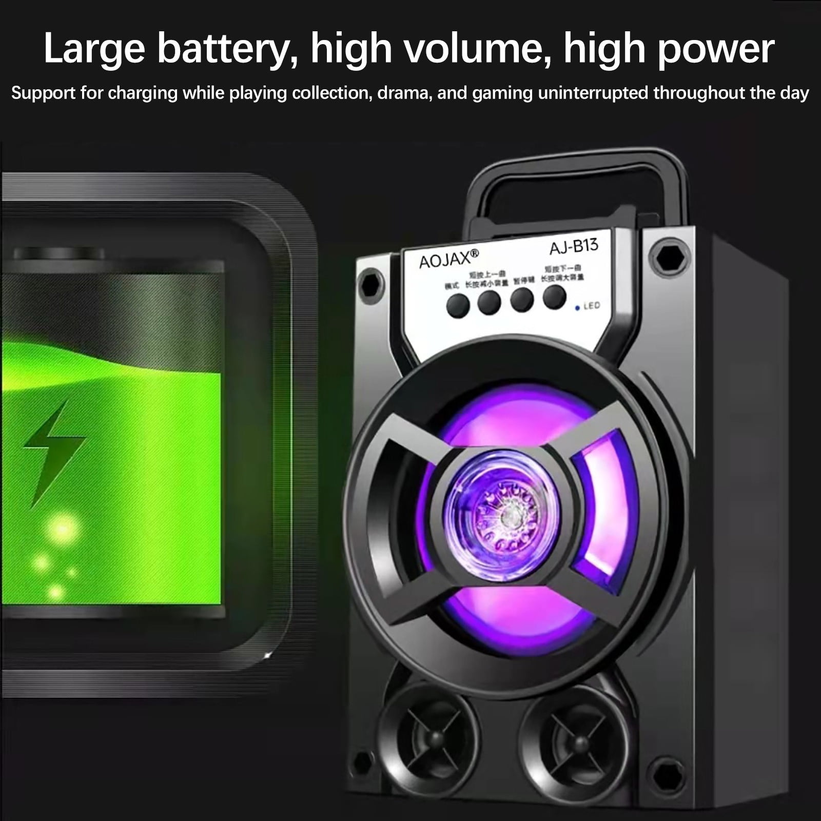 cvlncycling Clearance Bluetooth Speaker Waterproof,Bluetooth Speaker for TV,Wireless Bluetooth Speaker Outdoor Portable High Volume Subwoofer Card Audio,for Family Gatherings and Outdoor