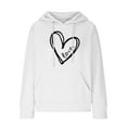 thumbnail image 4 of Fashion Waffle Long Sleeve Hoodies for Women Plus Size Cute Graphic Print Casual Pullover Sweatshirt Fall Winter Tops(White,M), 4 of 5