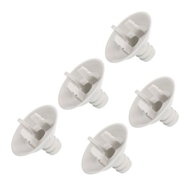 5Pcs Conectores de codo para manguera de drenaje de aire acondicionado con anillo de goma para unidades mini-split y unidades de aire acondicionado de ventana 25mm, Blanco
