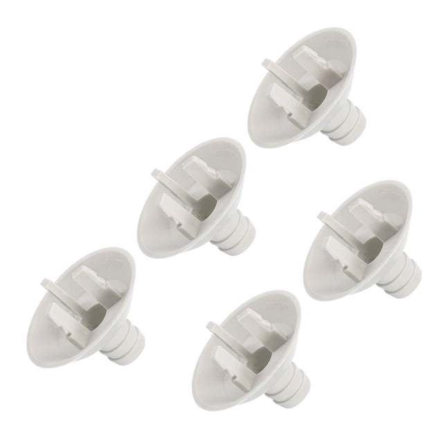 5Pcs Conectores de codo para manguera de drenaje de aire acondicionado con anillo de goma para unidades mini-split y unidades de aire acondicionado de ventana 25mm, Blanco