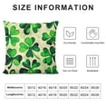 thumbnail image 5 of Nawypu  St Patrick's Day Lucky Clover Throw Pillow Covers,  Green Luck Decoration for Sofa Couch, 5 of 5