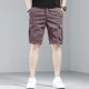 thumbnail image 3 of Pantalones cortos para hombre, pantalones cortos de trabajo color caqui para hombre, pantalones cortos cargo ajustados de algodón con botones para hombre, pantalones grandes y altos, elásticos, cómodo, 3 of 5