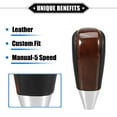 thumbnail image 3 of Automatic Gear Shift Knob for Toyota Land Cruiser 2003-2021 Faux Leather Plastic Drilled Grain Pattern, 3 of 7