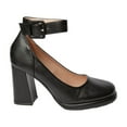 thumbnail image 2 of Faith Womens Celine High Block Heel Court Shoes, 2 of 4