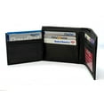 thumbnail image 3 of RFID Block Genuine Leather Men's European Bifold Wallet Center Flap, 3 of 11