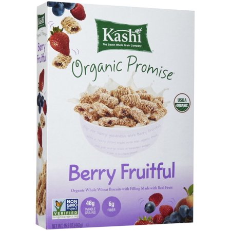 Breakfast Cereal, Vegan Protein, Organic Fiber Cereal, Berry Fruitful, 15.6oz Box (1 Box)