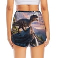 thumbnail image 4 of Haiem Sunset Cliff Dinosaur Women's 2 in 1 Running Shorts - Lightweight Athletic Workout Gym Yoga Breathable Sports Shorts Liner with Phone Pockets-X-Large, 4 of 9