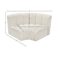 thumbnail image 2 of Meridian Furniture Arc Cream Boucle Fabric Modular Sectional, 2 of 7