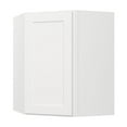 thumbnail image 2 of Furinno Shaker Wall Diagonal Kitchen Cabinet with 1 Door 2 Shelves, Ready to Assemble, 12 D x 24 W x 30 H, White, 2 of 9