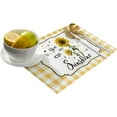 thumbnail image 2 of Yellow Buffalo Sunflowers Placemats Set of 4,Cotton Linen Heat Resistant Table Mats Washable You are my Sunshine Bees Yellow Placemat for Holiday Banquet Party Dining Kitchen Table Decor, 2 of 6