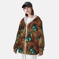 thumbnail image 3 of Fotbe Vintage Butterfly Green Chaqueta con Protección Solar UPF 50+ para Hombre y Mujer, Camisa con Capucha y Bolsillos-Small, 3 of 7