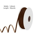 thumbnail image 3 of LoomJoyz 1/8 inch Brown Velvet Ribbon - 50 Yards Single Face Soft Craft Ribbon for Gift Wrapping, Wedding Decor & DIY Hair Bows, 3 of 8
