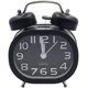 thumbnail image 2 of Reloj despertador de cuarzo retro silencioso, despertador matutino, mesita de noche de viaje, reloj analógico de doble campana, reloj despertador de metal para niños con pilas, negro ER, 2 of 5
