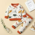 thumbnail image 1 of Baby Boys Clothes, Esho 0-3T Toddler Boys Dinosaur Printed Hoodies Sweatshirt + Pants Outfits 2Pcs Sets, 1 of 8