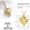thumbnail image 2 of Heart Urn Necklace for Ashes for Women Angel Wing Memorial Keepsake for Brother/Dad/Grandma/Grandpa/Mom/Son For Love Ones Memorial Keepsake Pendant, 2 of 7