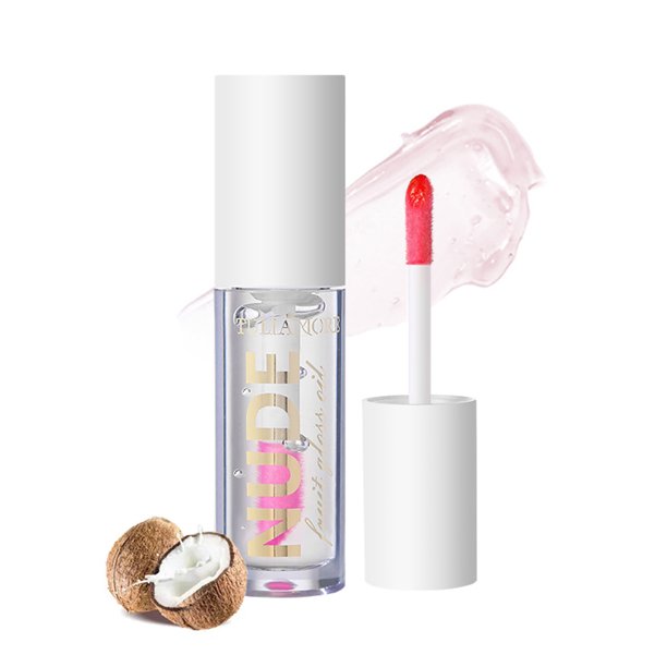 Warm Changing Fruit Lip Oil, Mirror Water Glazed Lip Glaze, 4-color, Clear, Moisturizing, Nourishing, Caring, Lip Enriching Liquid 2ml