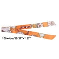 thumbnail image 4 of Unique Bargains 1 Pc Scarf Headband Print Neck Scarf for Women White Orange, 4 of 5
