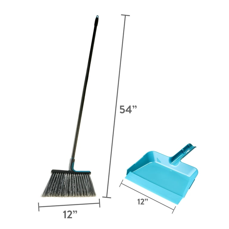 3 pack) Great Value Angle Broom with Dustpan - Walmart.com