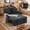 Black, variant on Wansaly 3-in-1 Convertible Sleeper Chair, Modern Foldable Sofa Bed with USB Port & Phone Holder, Linen Single Couch for Small Bedroom, Green