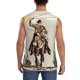 thumbnail image 4 of Fotbe Vintage Cowboy Riding Horse Men's Camiseta sin Mangas Estampada para Hombres, Playera Casual para Gimnasio, Entrenamiento, Playa-Large, 4 of 7