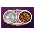 thumbnail image 1 of Amethyst Pet Mat for Food and Water, Abstract Round Gemstone Ornamented with Circular Frame and Pearls Image Print, Non-Slip Rubber Mat for Dogs and Cats, 18" X 12", by Ambesonne, 1 of 2