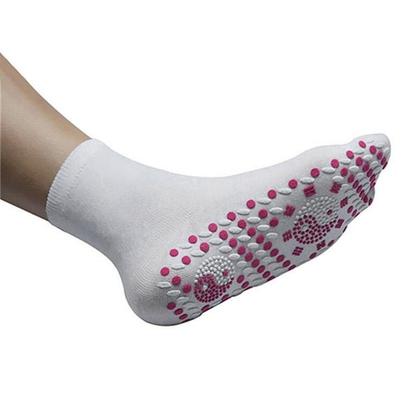 Cmfcve Women's Warm Non-Slip Socks Cotton Silicone Grips On Sole Ankle Socks for Indoor Home Wear 2 Packs
