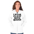 thumbnail image 3 of Speak Fluent Movie Quotes Classic Zip Up Hoodie Men's Women's Brisco Brands S, 3 of 6