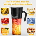 thumbnail image 2 of Finopo Portable Blender, 16 Oz Rechargeable with 6 Blades for Shakes, Smoothies, Travel, Gym, Outdoor Use, Black, 2 of 9