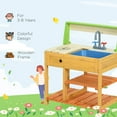 thumbnail image 6 of Outsunny Mud Kitchen, Outdoor Kitchen Playset for Kids w/ Faucet and Sink, 6 of 10