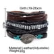 thumbnail image 4 of Pulsera de cordón de cuero tejido para hombres y mujeres, brazalete moderno cuentas de hojas de cuero, 4 of 9