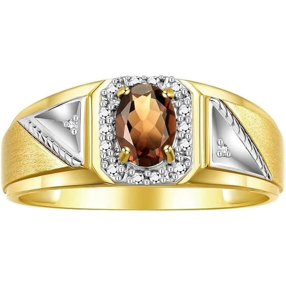 beryl_creation2.42 Ct Oval Cut Brown Diamond Wedding Engagement Band Ring 925 Sterling Silver 14K Yellow Gold Plated For Mens -10