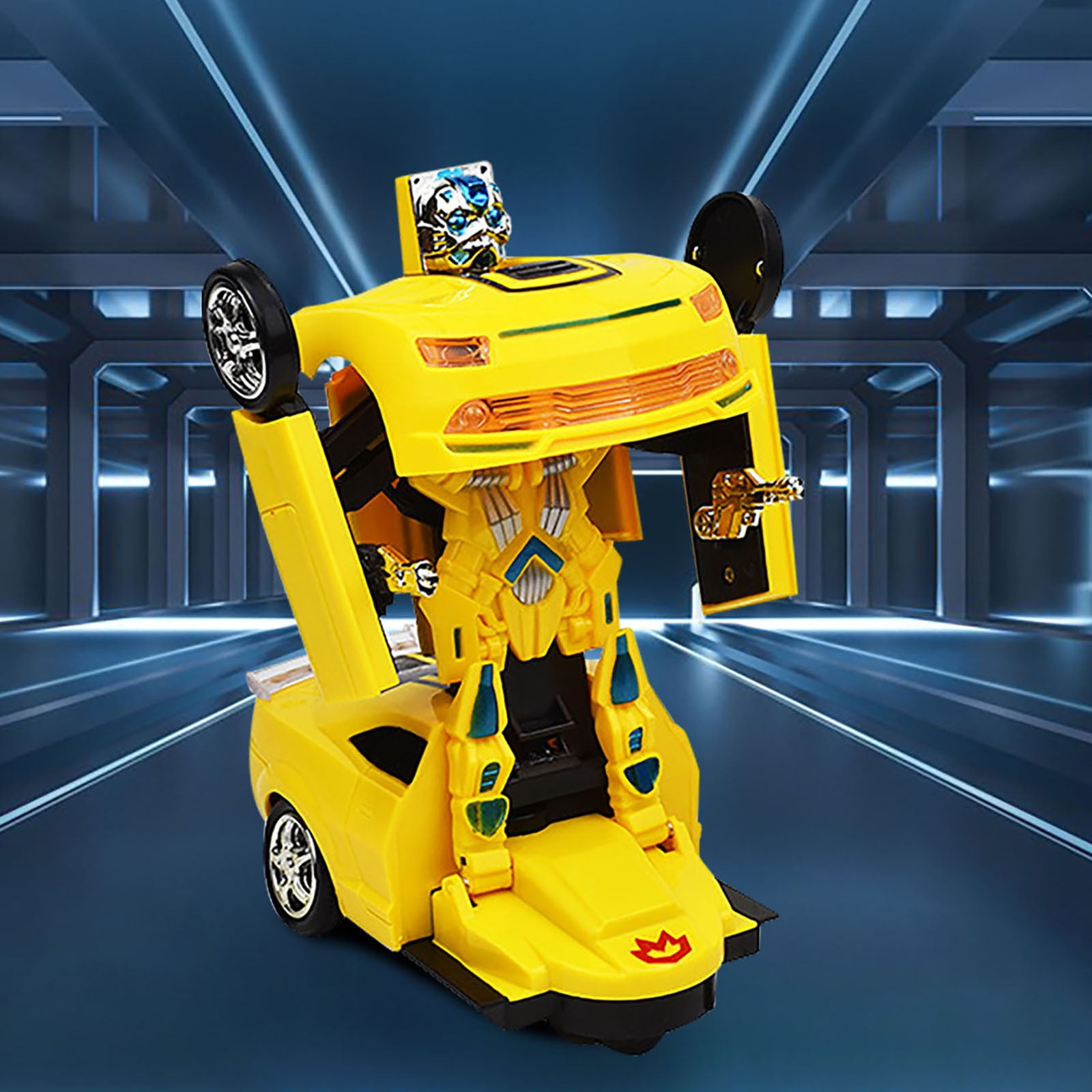 Lekihaqq 2 Packs Smart Remote Control Transforming Robot Car, Auto Convertible Toy Vehicle, Interactive RC Action Figure, STEM Learning Gift for , Collectible Robotic Car