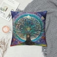 thumbnail image 2 of Shiartex  Mandala Throw Pillow Cushion Cover, Tree of Life Floral Style Mandala Calm Artwork Peace Design Natural Scenery, Decorative Square Accent Pillow Case, Multi-Size, Purple Blue, 2 of 5