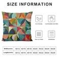 thumbnail image 5 of Creowell  Square Pillow Cushion Cover,Fashion Geometric Pattern in Mid-Century Modern Colors  Cushion Covers Home Decorative Throw Pillowcases, 5 of 5