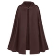 thumbnail image 3 of Fgnfyis Mens Jacket Halloween Hooded Cape Shawl Robe Cloak Performance Mens Coats Brown One Size, 3 of 4