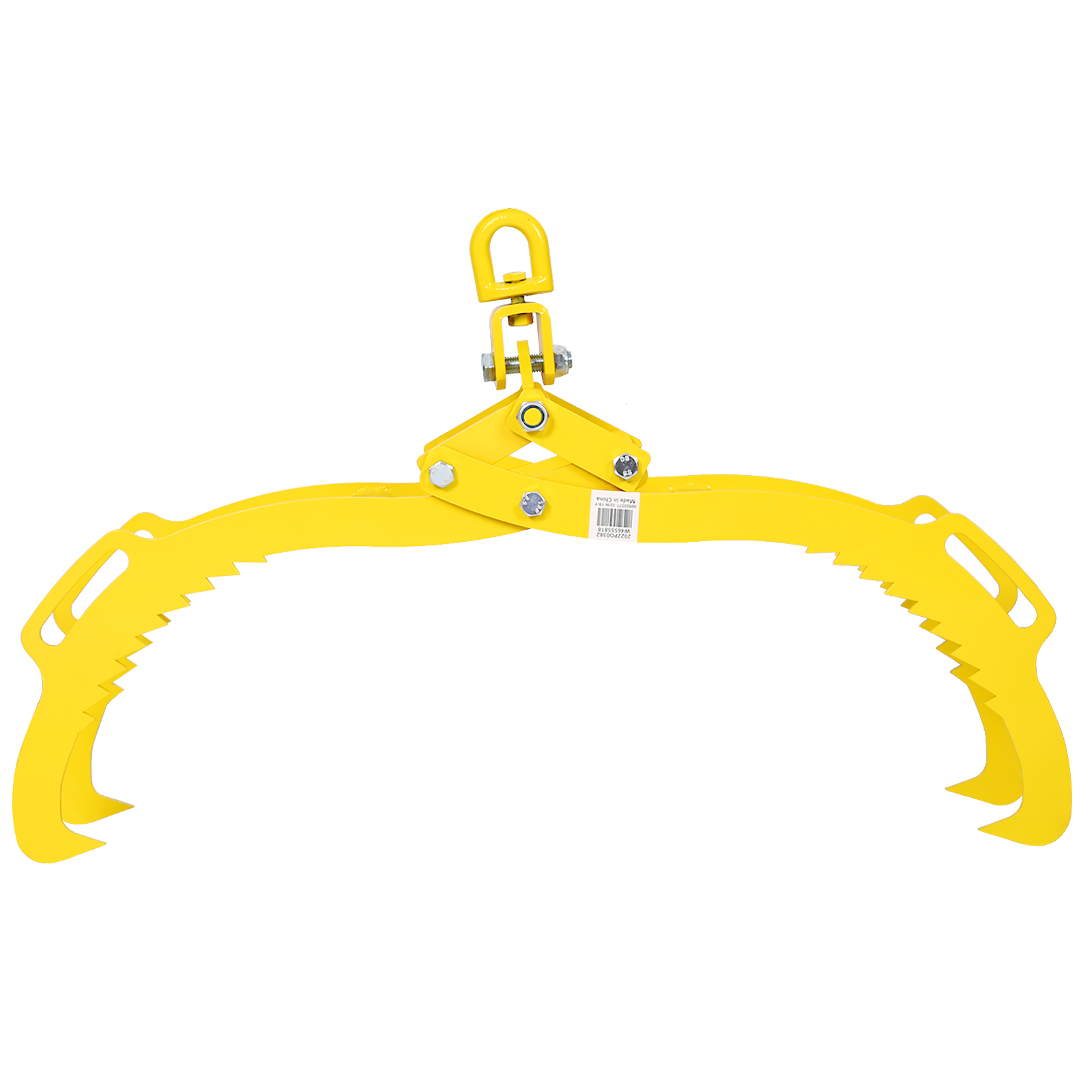 4 Claw Logging Tongs 32” Opening, 3300 Lb Capacity Grabber for Skidding & Lifting Firewood, Timber, Poles with Truck, Tractor, ATV - Red Powder Coated, Heavy Duty Logging Tool