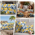 thumbnail image 4 of 2 Pack Outdoor Waterproof Throw Pillow Covers,Watercolor Lemon Blue Leaves on White Decorative Square Pillow Case Patio Pillowcases for Chair Couch Sofa 16x16in, 4 of 9
