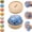 Blue, variant on Dumpling Squishy, Glitter Dumpling Squishy Stress Ball Fidget Toys with Steamer Box, Cute Bao Bun Sensory Squeeze Toys for Anxiety Relief, K*ids & Adults (Gold)