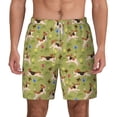thumbnail image 2 of Picia Running Beagle pattern Mens Swim Trunks with Compression Liner Stretch Beach Shorts Quick Dry with Zipper Pockets No-Chafing Board Shorts-XX-Large, 2 of 9